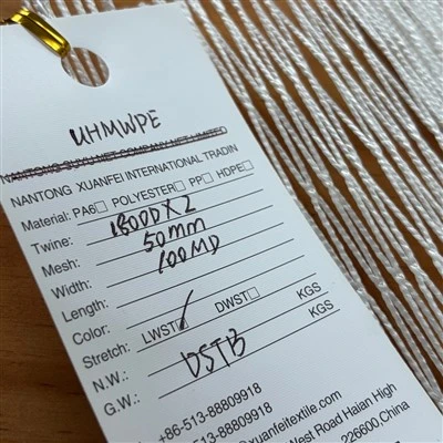 Super Durable UHMWPE 2 Strands Twist Cross Knotless Nettings 1800d/2 *50mm *100md